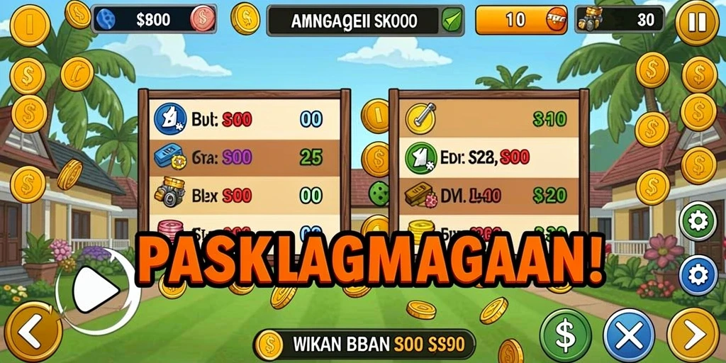 Tampilan awal game yang menarik dan intuitif.