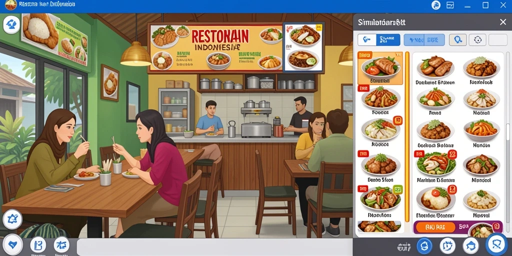 Tampilan antarmuka permainan yang menarik dan user-friendly.